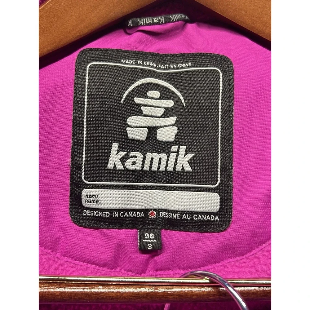 Kamik Harper Kids Pink Size 3-4 Insulated Snow Jacket And Pants‎ Bundle